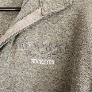 Ohio State Buckeye Jones & Mitchell Jacket Womens Large Gray Full Zip Athletic